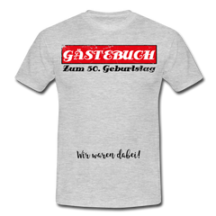 Gästebuch 50 | Männer T-Shirt - Grau meliert