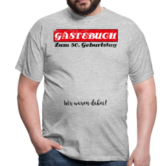 Gästebuch 50 | Männer T-Shirt - Grau meliert