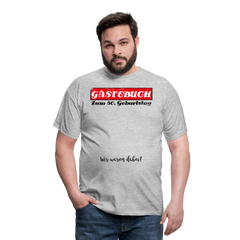 Gästebuch 50 | Männer T-Shirt - Grau meliert