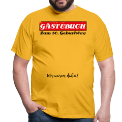 Gästebuch 50 | Männer T-Shirt - Gelb