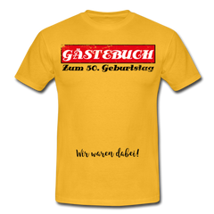 Gästebuch 50 | Männer T-Shirt - Gelb
