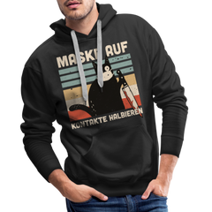 Maske auf Kontakte halbieren | Men’s Premium Hoodie - Schwarz