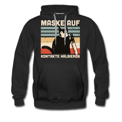 Maske auf Kontakte halbieren | Men’s Premium Hoodie - Schwarz
