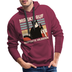 Maske auf Kontakte halbieren | Men’s Premium Hoodie - Bordeaux