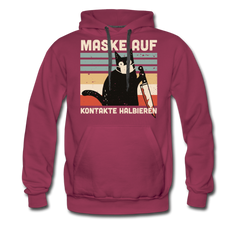 Maske auf Kontakte halbieren | Men’s Premium Hoodie - Bordeaux