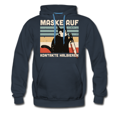 Maske auf Kontakte halbieren | Men’s Premium Hoodie - Navy
