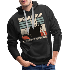 Maske auf Kontakte halbieren | Men’s Premium Hoodie - Schwarz