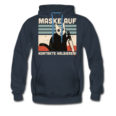 Maske auf Kontakte halbieren | Men’s Premium Hoodie - Navy
