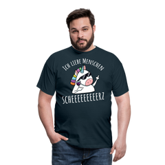 Ich liebe Menschen Einhorn | Männer T-Shirt - Navy