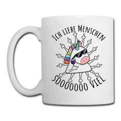 Stinkefinger Einhorn | Tasse - Weiß