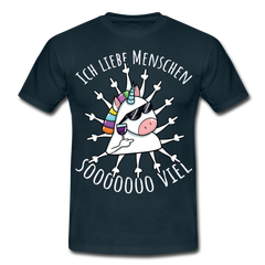 Stinkefinger Einhorn | Männer T-Shirt - Navy