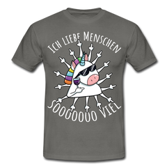 Stinkefinger Einhorn | Männer T-Shirt - Graphit