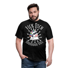 Fick Dich Einhorn | Männer T-Shirt - Schwarz