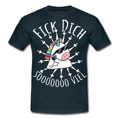 Fick Dich Einhorn | Männer T-Shirt - Navy