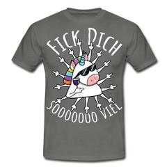 Fick Dich Einhorn | Männer T-Shirt - Graphit