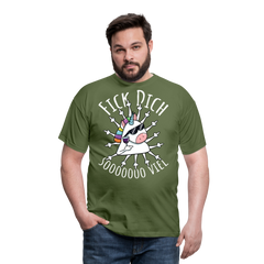 Fick Dich Einhorn | Männer T-Shirt - Militärgrün