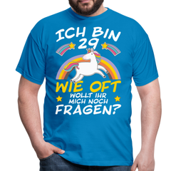 29 Einhorn | Männer T-Shirt - Royalblau