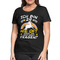 29 Einhorn | Frauen Premium T-Shirt - Schwarz