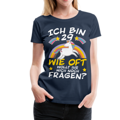 29 Einhorn | Frauen Premium T-Shirt - Navy