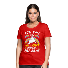 29 Einhorn | Frauen Premium T-Shirt - Rot