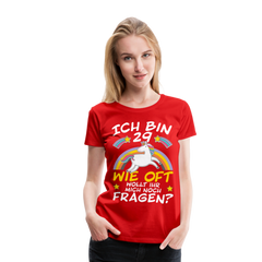 29 Einhorn | Frauen Premium T-Shirt - Rot