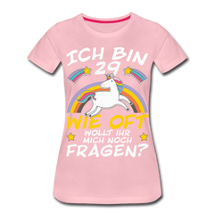 29 Einhorn | Frauen Premium T-Shirt - Hellrosa