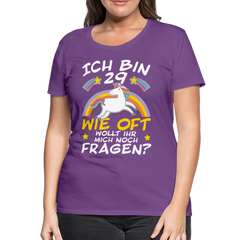 29 Einhorn | Frauen Premium T-Shirt - Lila