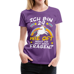 29 Einhorn | Frauen Premium T-Shirt - Lila