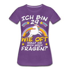 29 Einhorn | Frauen Premium T-Shirt - Lila