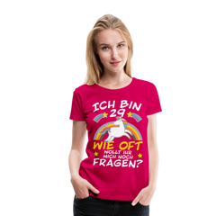 29 Einhorn | Frauen Premium T-Shirt - dunkles Pink