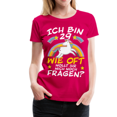 29 Einhorn | Frauen Premium T-Shirt - dunkles Pink
