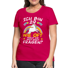 29 Einhorn | Frauen Premium T-Shirt - dunkles Pink