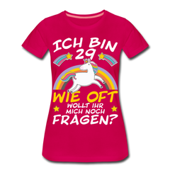 29 Einhorn | Frauen Premium T-Shirt - dunkles Pink