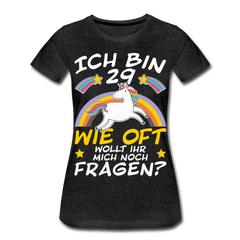 29 Einhorn | Frauen Premium T-Shirt - Anthrazit
