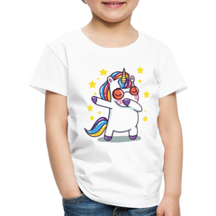 Dab Einhorn | Kinder Premium T-Shirt - Weiß