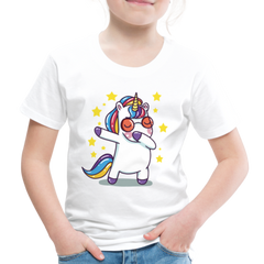 Dab Einhorn | Kinder Premium T-Shirt - Weiß