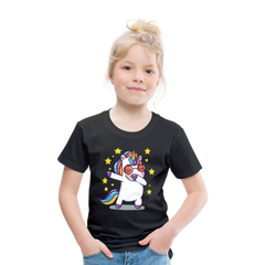 Dab Einhorn | Kinder Premium T-Shirt - Schwarz