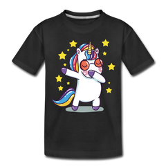 Dab Einhorn | Kinder Premium T-Shirt - Schwarz
