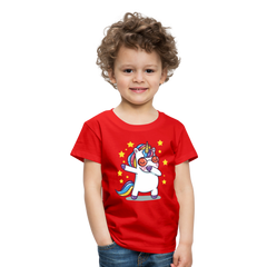 Dab Einhorn | Kinder Premium T-Shirt - Rot