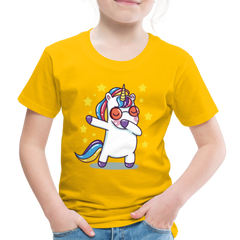 Dab Einhorn | Kinder Premium T-Shirt - Sonnengelb