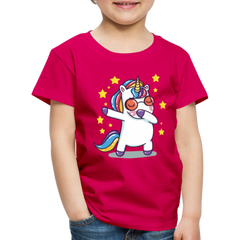 Dab Einhorn | Kinder Premium T-Shirt - dunkles Pink