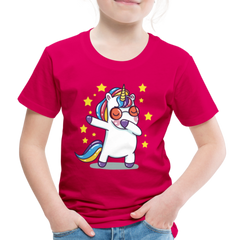 Dab Einhorn | Kinder Premium T-Shirt - dunkles Pink