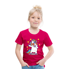 Dab Einhorn | Kinder Premium T-Shirt - dunkles Pink