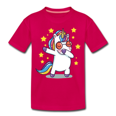 Dab Einhorn | Kinder Premium T-Shirt - dunkles Pink