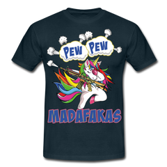 Pew Pew Dab Einhorn | Männer T-Shirt - Navy
