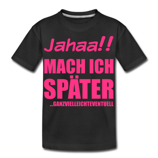 Ganzvielleichteventuell | Teenager Premium Bio T-Shirt - Schwarz