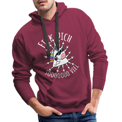 Fick Dich Einhorn | Men’s Premium Hoodie - Bordeaux