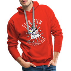 Fick Dich Einhorn | Men’s Premium Hoodie - Rot