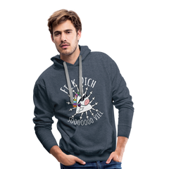 Fick Dich Einhorn | Men’s Premium Hoodie - Jeansblau