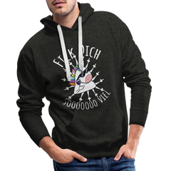 Fick Dich Einhorn | Men’s Premium Hoodie - Anthrazit